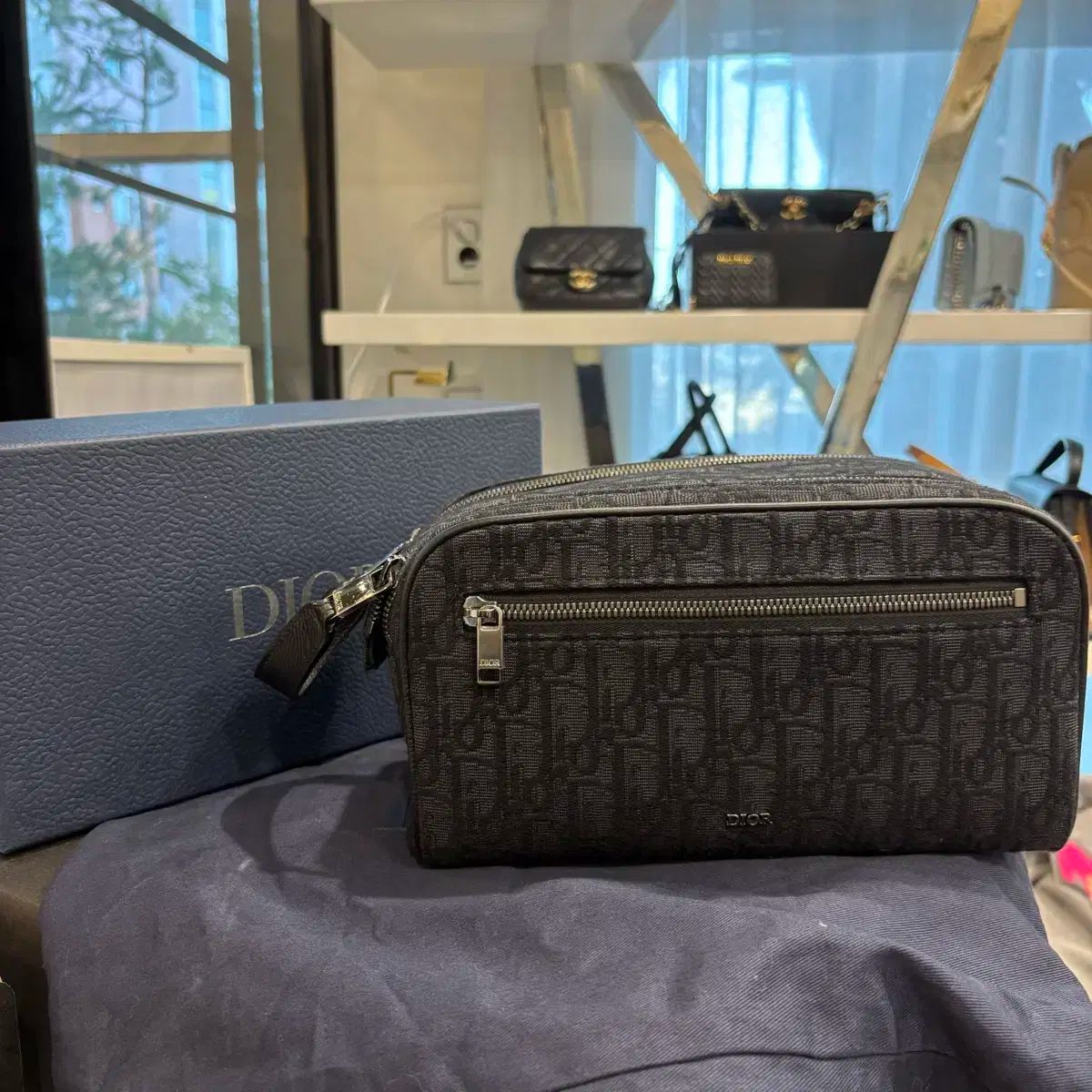 ディオール オブリーク トゥーレトリー ポーチバッグ ブラック