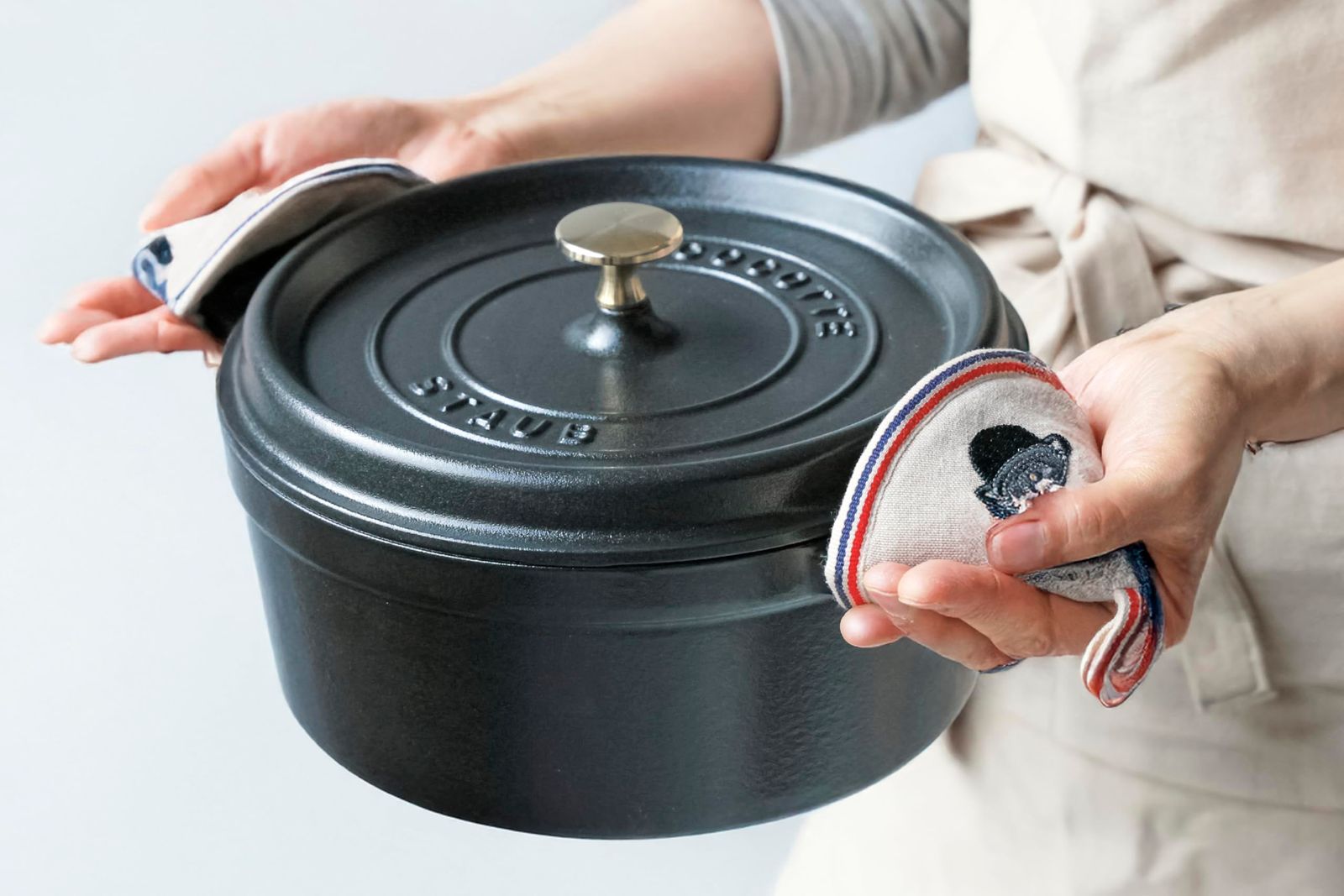 新品 staub ストウブ 「 ノブミトン ブラック 2個セット