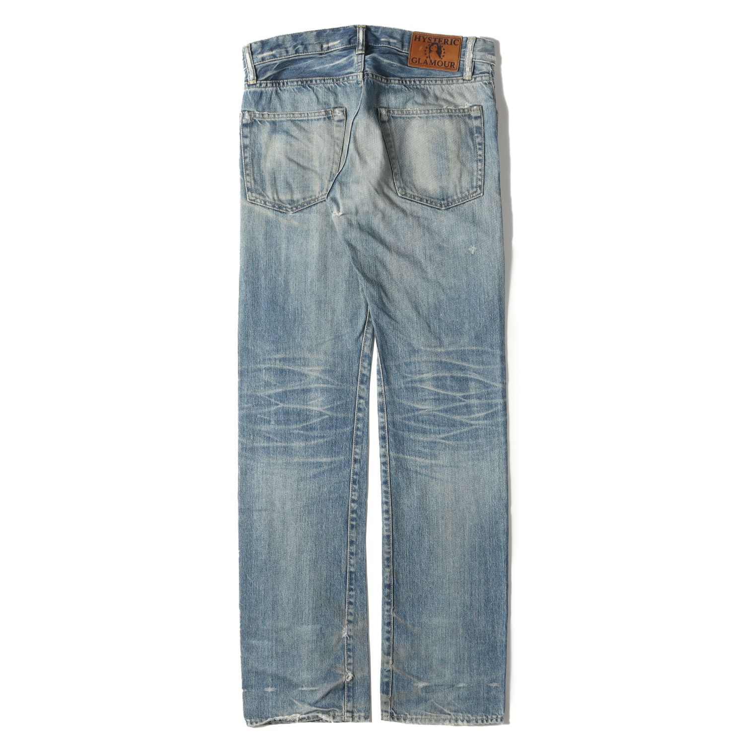 HYSTERIC GLAMOUR ダメージストレートデニム　28 小窓リメイク HYSTERIC GLAMOUR ダメージストレートデニム 28 小窓リメイク