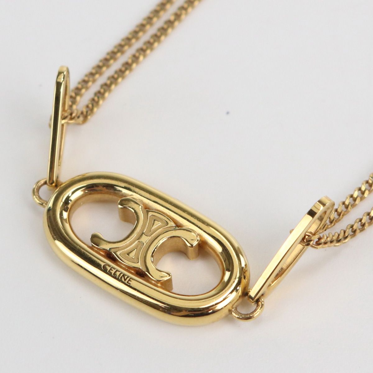 CELINE セリーヌ ゴールド ネックレス トリオンフ 46S89 6BRA 35OR