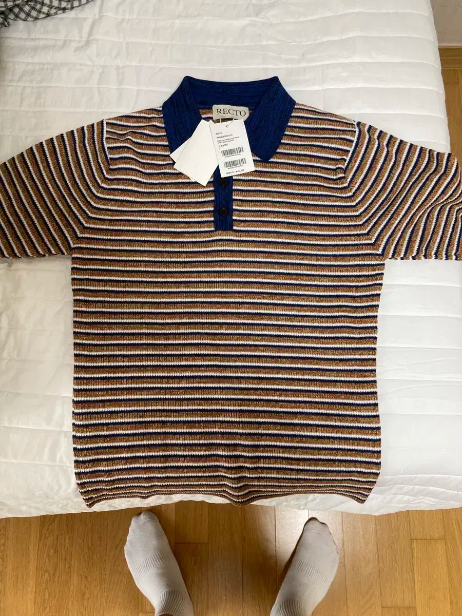 RECTO レクト 70s フレンチ ニット セーター ポロ ダーク オレンジ
