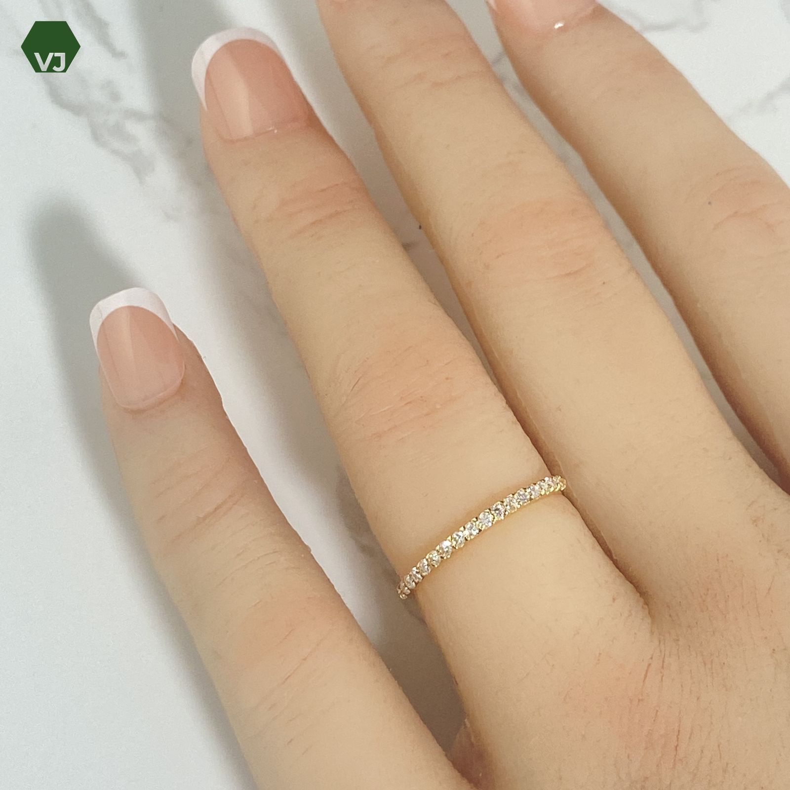 24-39】ダイヤモンド リング D0.17ct【中古】【K18YG】【11号】☆By  