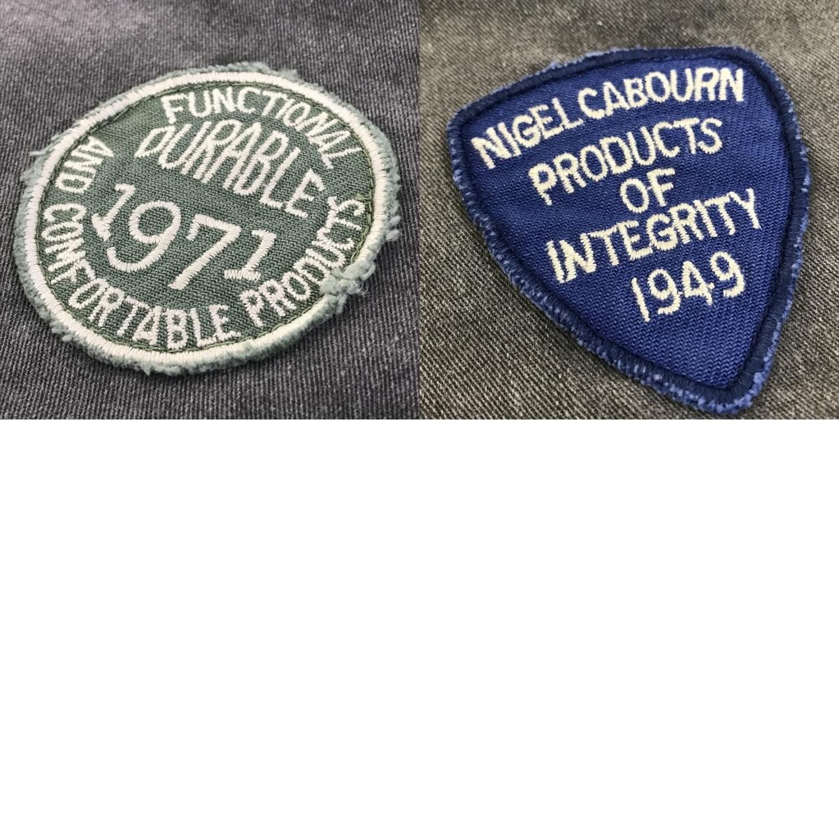 Nigel Cabourn 刺繍ロゴ 長袖ポロシャツ 46 Nigel Cabourn 刺繍ロゴ 長袖ポロシャツ 46 Nigel Cabourn 刺繍