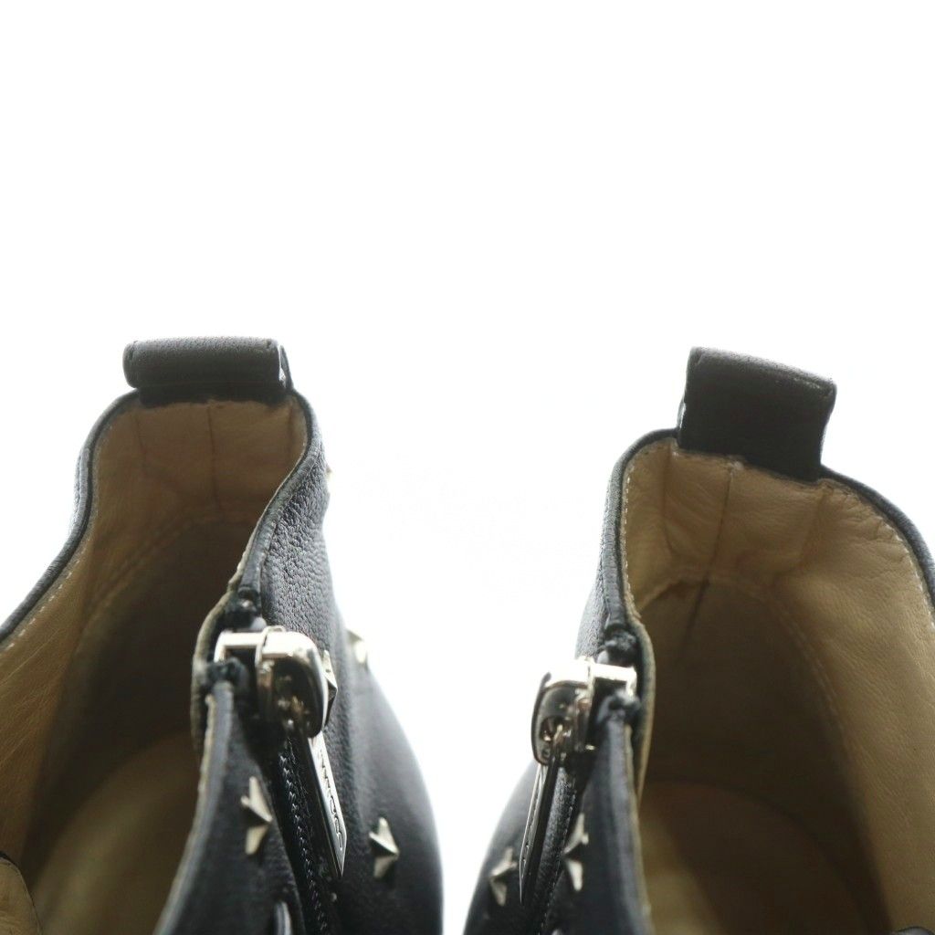 【美品/最高級】JIMMY CHOO ベルト スタースタッズ レザー 本革 JIMMY CHOO 黒 レザー ベルト 星型スタッズ ジミーチュウ スター