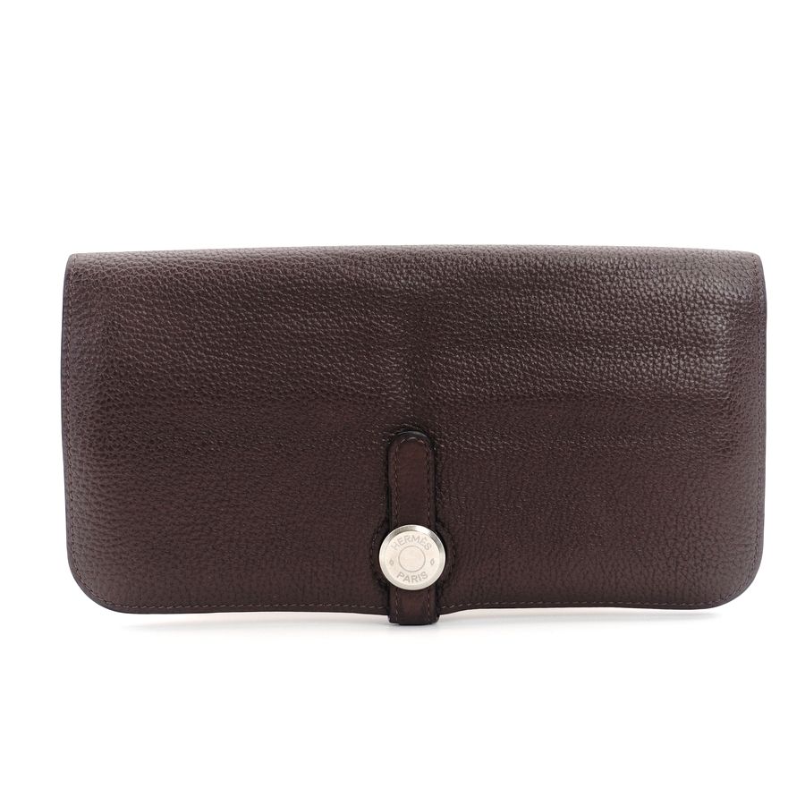 HERMES エルメス ドゴンロング ブラウン シルバー C刻印