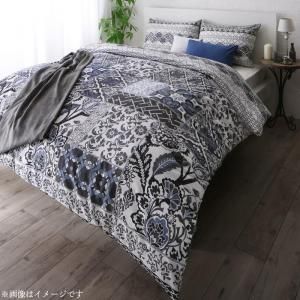 MITAS寝具SELECT 掛け布団カバー 布団カバーセット 日本製・綿100％ 地中海リゾートデザインカバーリング 布団カバーセット 和式用 43×63用 セミダブル3点セット