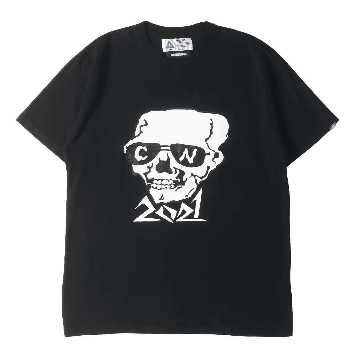 CHALLENGER チャレンジャー Tシャツ サイズ XL | 21AW NEIGHBORHOOD スカル グラフィック クルーネック Tシャツ 2021 SKULL TEE | ブラック 黒 | トップス カットソー 半袖 メンズ