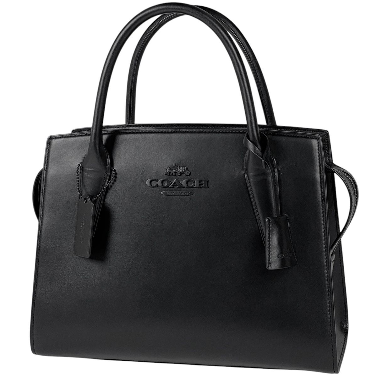 コーチ COACH ラージ アンド キャリーオール 2WAY ショルダーバッグ ハンドバッグ レザー ブラック CP086 レディース