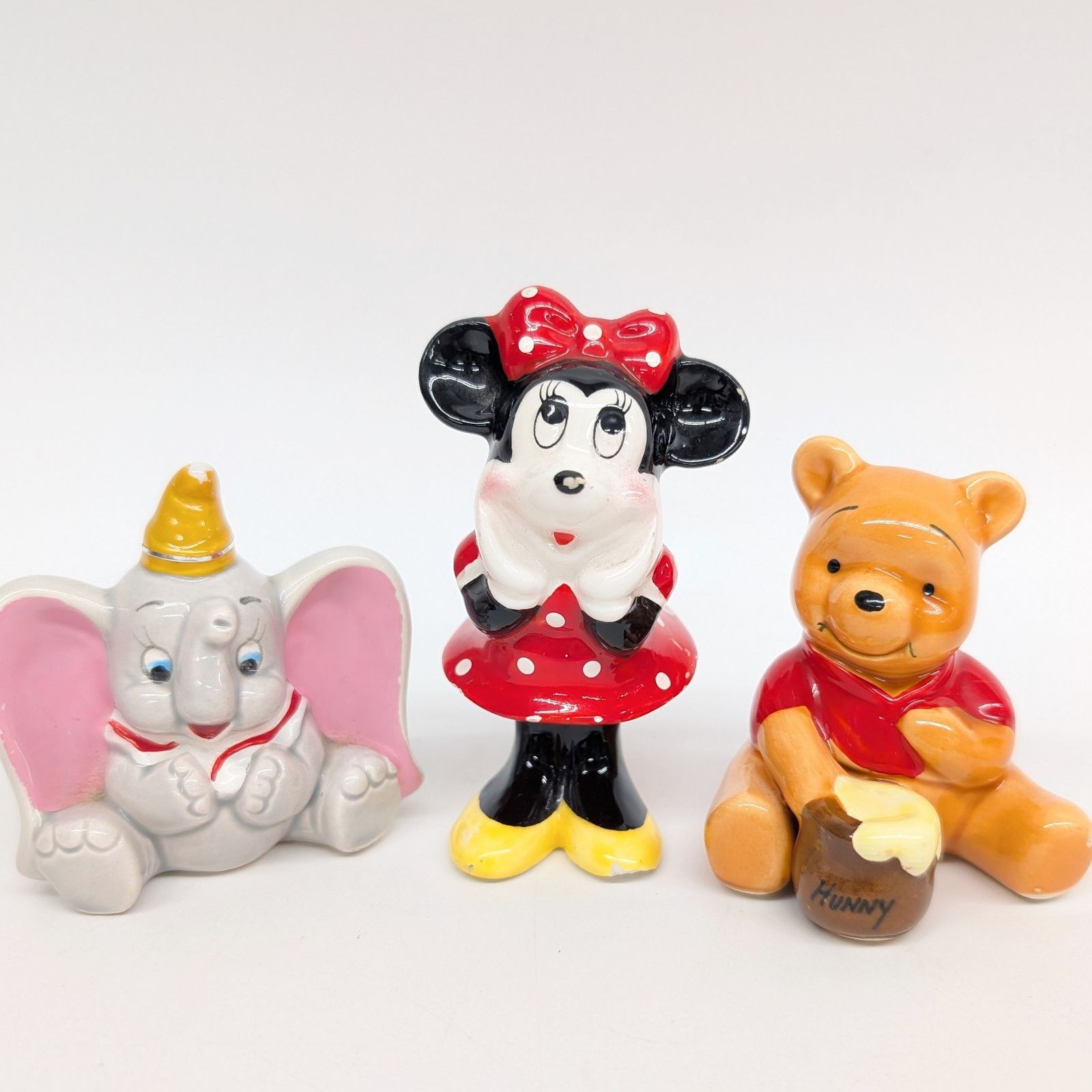 ミニー ダンボ プーさん ディズニー 陶器 置物 ヴィンテージ レトロ 