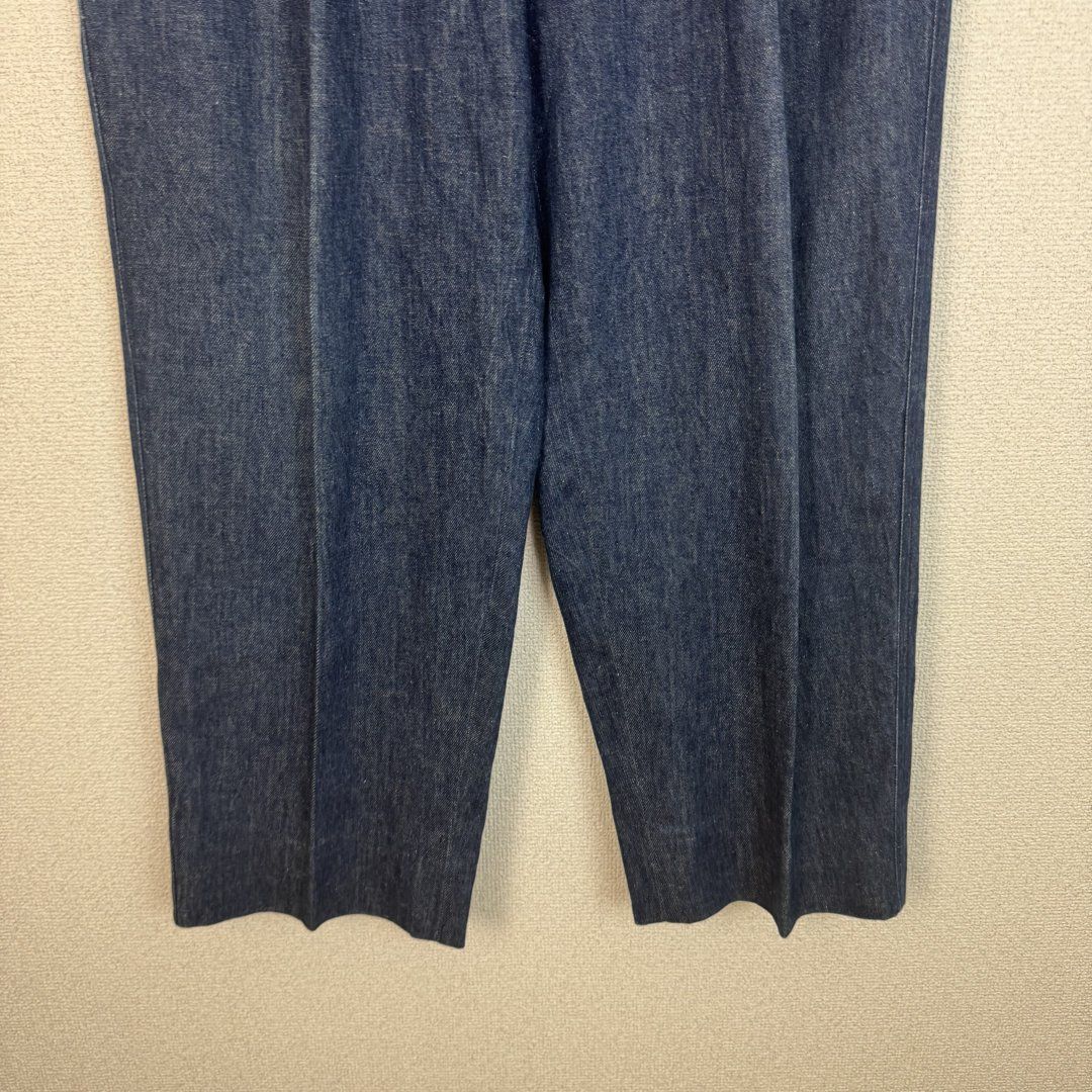 未着用 80's PLA SPORTS デニム スラックス PIASPORTS ピアスポーツ デニムスラックス ツータック リネン