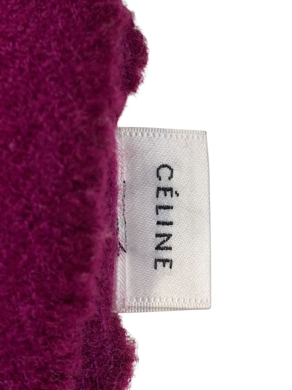 ♪1214 CELINE セリーヌ ストール マフラー ひざ掛け ウール