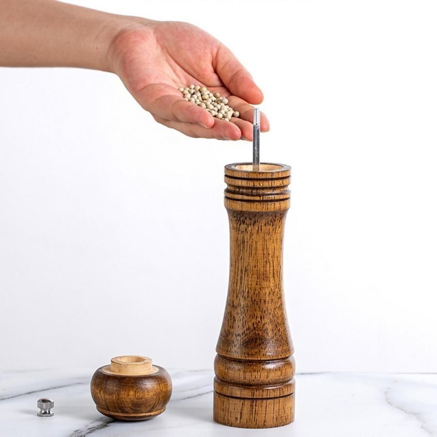 送料無料の商品多数！ ペッパーミル ソルトミル Mサイズ グラインダー 粗びき細びき調整可 無垢材