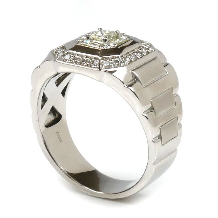 Pt950プラチナ リング 指輪 ダイヤモンド0.71ct 22号 16.7g メンズ