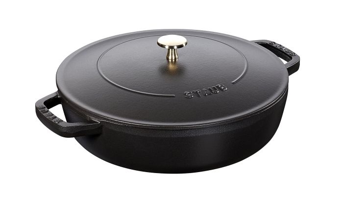 3営業日で発送 STAUB ストウブ ストウブ ブレイザー ソテーパン ２４㎝４０５１１－４７３ ブラック RSTD601