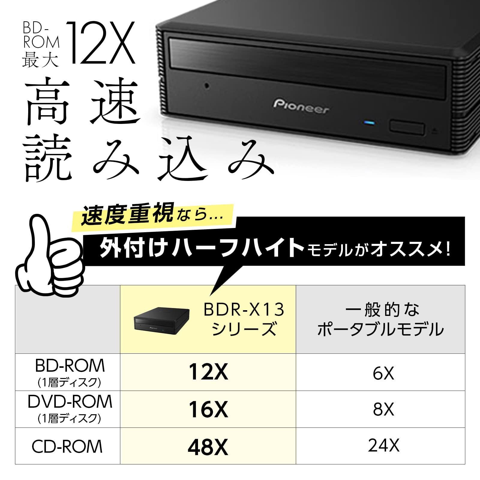 パイオニア(Pioneer) ブルーレイドライブ 外付け M-DISC BDXL対応