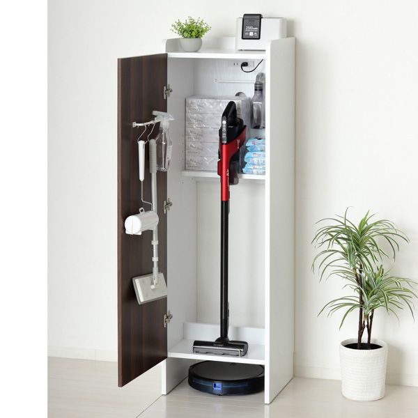 クリーナーグッズ収納 ブラウン 組立式 代引不可