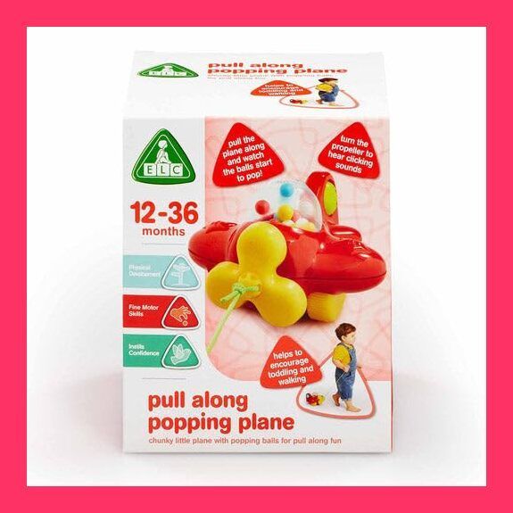 【スタッフおすすめ！】アーリーラーニングセンター プルトイ ポッピング プレーン ひこうきでおさんぽ 引っ張るおもちゃ 200403 正規品