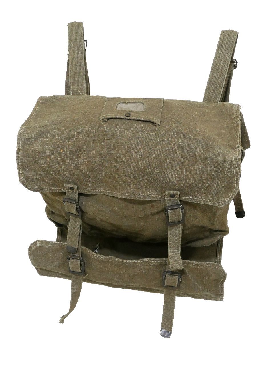 イタリア軍 コットン バックパック スモール 中古可 ※金具一部交換済/画像現品c