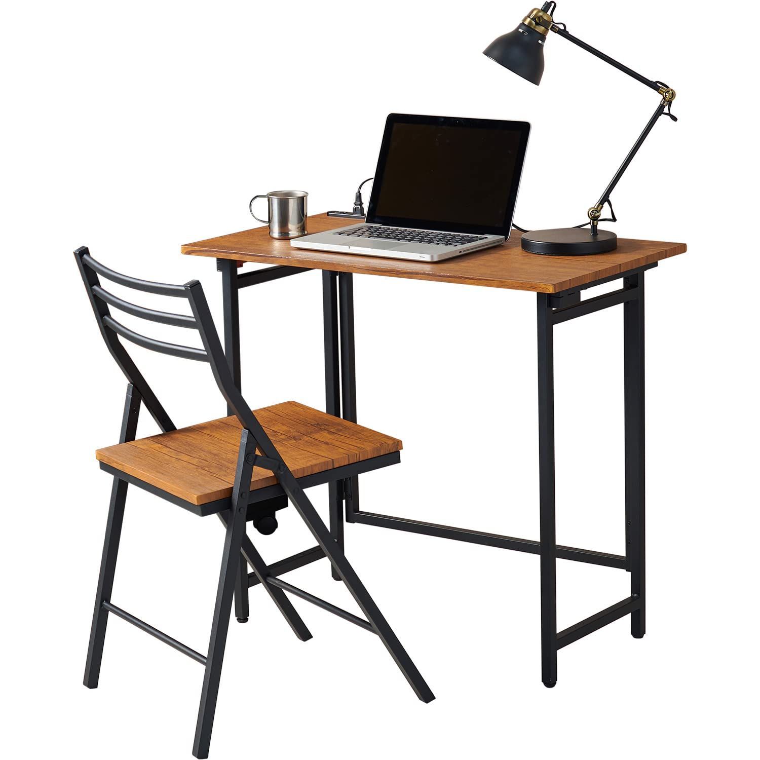 萩原 デスク セット チェア付 デスク イス 折りたたみ【セット買い