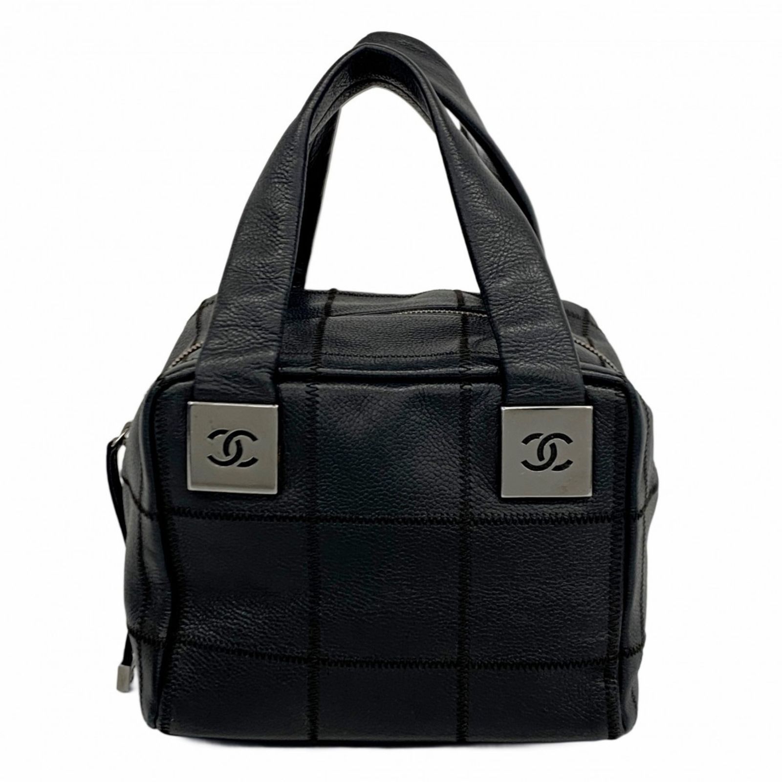 シャネル Chanel シャネル ハンドバッグ チョコバー キャビアスキン ブラック レディース