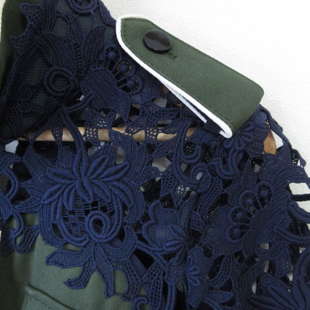 良品 sacai サカイ コットンシルク レース コンビ ショート