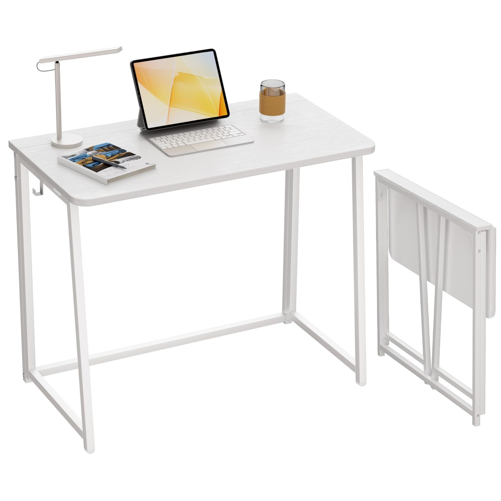 Bidesen ダイニングテーブル 折り畳み 幅120x奥行60cm(くるみ色) Bidesen ダイニングテーブル 折り畳み 幅120x奥行60cm(くるみ色