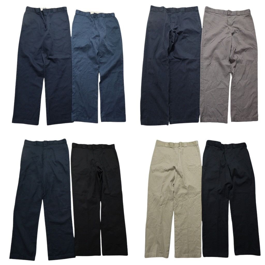 古着卸 まとめ売り ディッキーズ Dickies 874 ワーク パンツ 8枚セット メンズ 36 ノープリーツ センタークリース 古着 NB9787