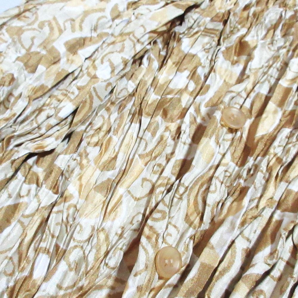 ISSEY MIYAKE - 美品 ISSEY MIYAKE イッセイミヤケ フラワープリント プリーツ ベスト IM14FE903 サイズ2 ベージュ レディース 古着 中古 USED 美品 ISSEY MIYAKE イッセイミヤケ フラワープリント プリーツ
