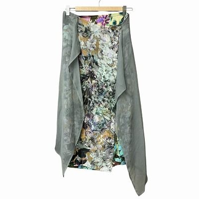 ドリスヴァンノッテン DRIES VAN NOTEN ラップデザイン レイヤード スカート 花柄 マルチ 34 GY41