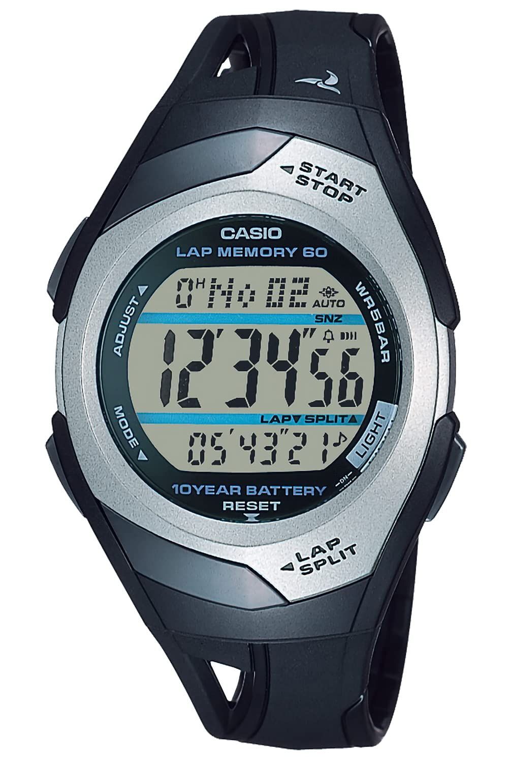 【最短発送】メンズ STR-300CJ-1JH ストップウォッチ 対応 スプリット ラップ ブラック 【国内正規品】スポーツ コレクション カシオ 腕時計 [カシオ]