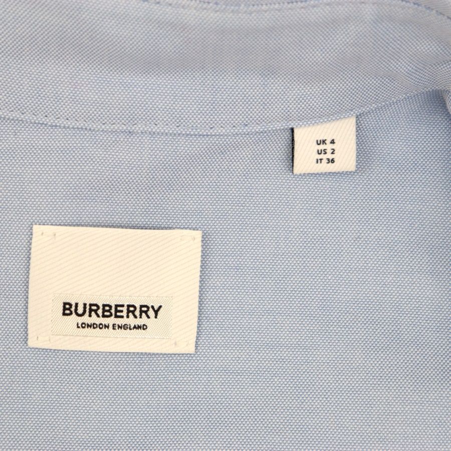 【美品】バーバリー☆ホースフェリー柄長袖シャツ 希少カラー 定番サイズ 水色 美品 バーバリー ホースフェリー オックスフォード 長袖シャツ