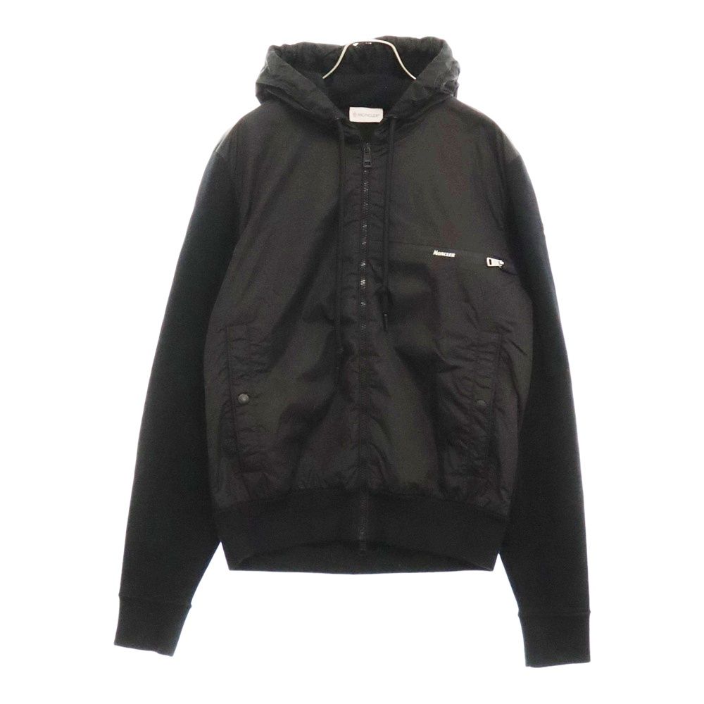 MONCLER (モンクレール) CARDIGAN TRICOT CARDIGAN カーディガントリコット 袖切替 フーディージャケット ブラック G10919B60100