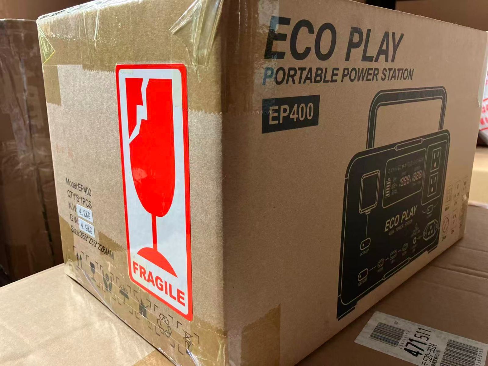 Eco Play EP400 ポータブル電源 大容量 256Wh リン酸鉄リチウムイオン