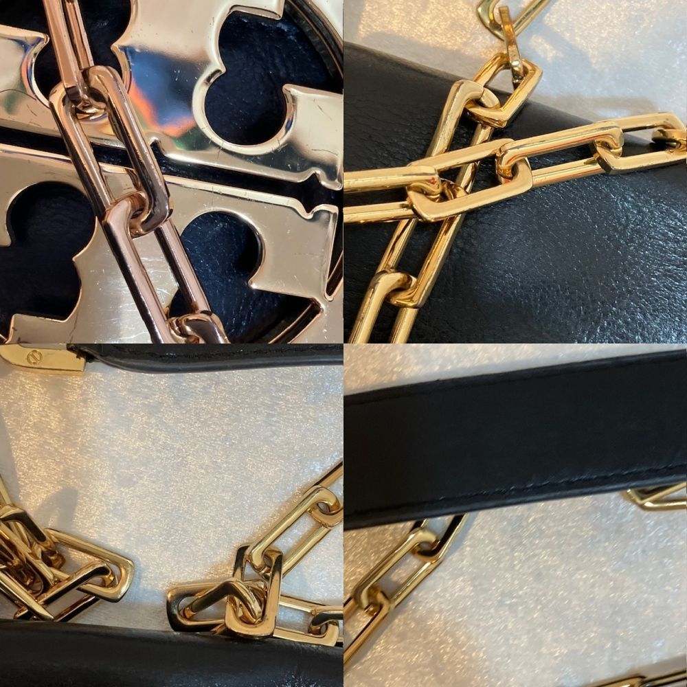 トリーバーチ TORY BURCH ゴールドロゴモチーフ レザーチェーン