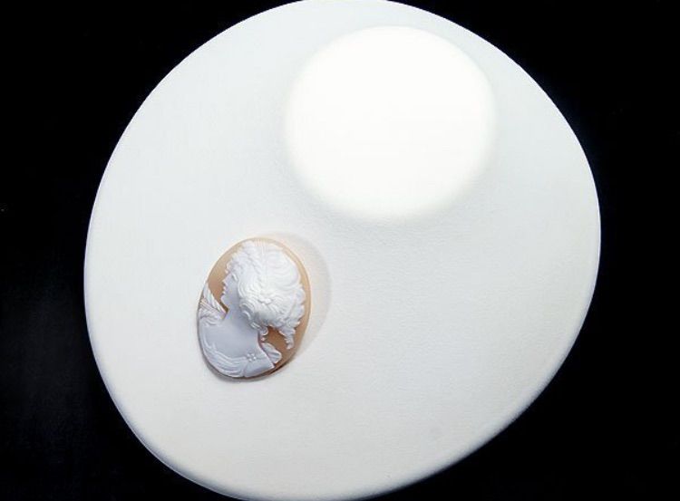 ジュエリー極】勇ましい横顔の貴婦人 シェルカメオルース 50.3
