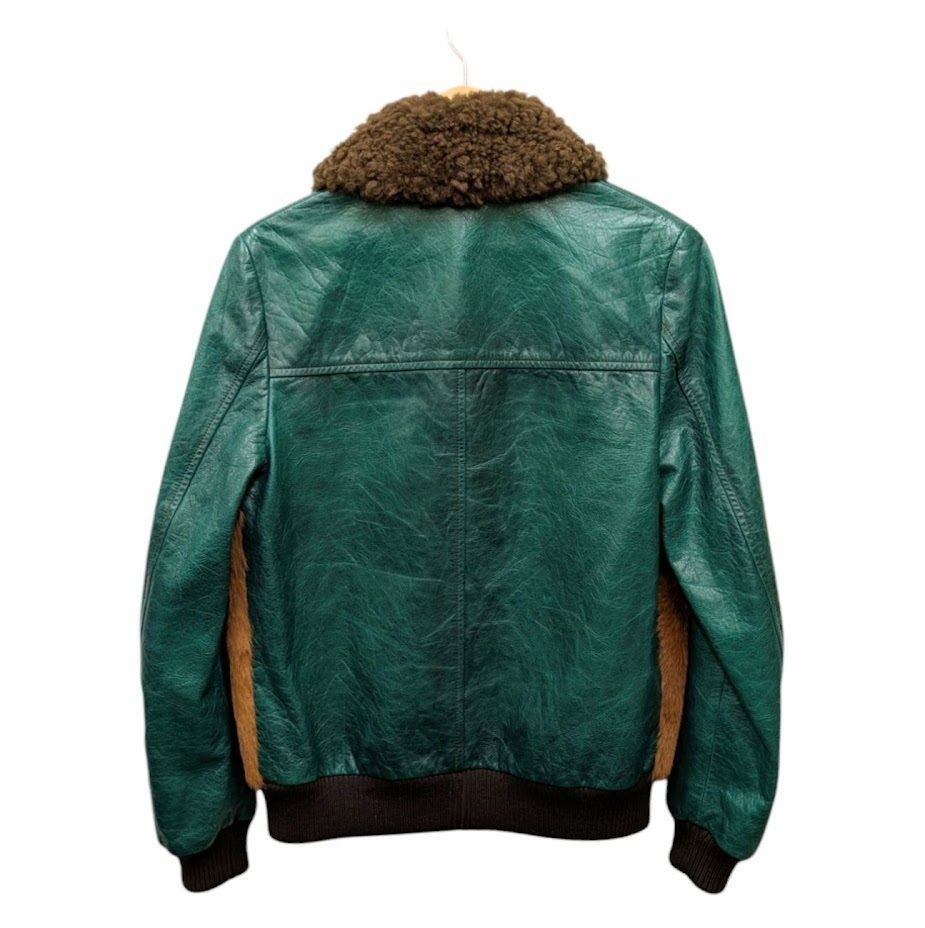 65 PRADA プラダ グリズリージャケット ラムレザージャケット G-1 熊