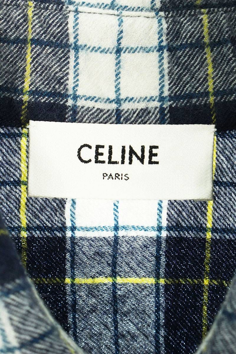 21AW Celine セリーヌ ルーズチェックシャツ 38 エディスリマン - トップス