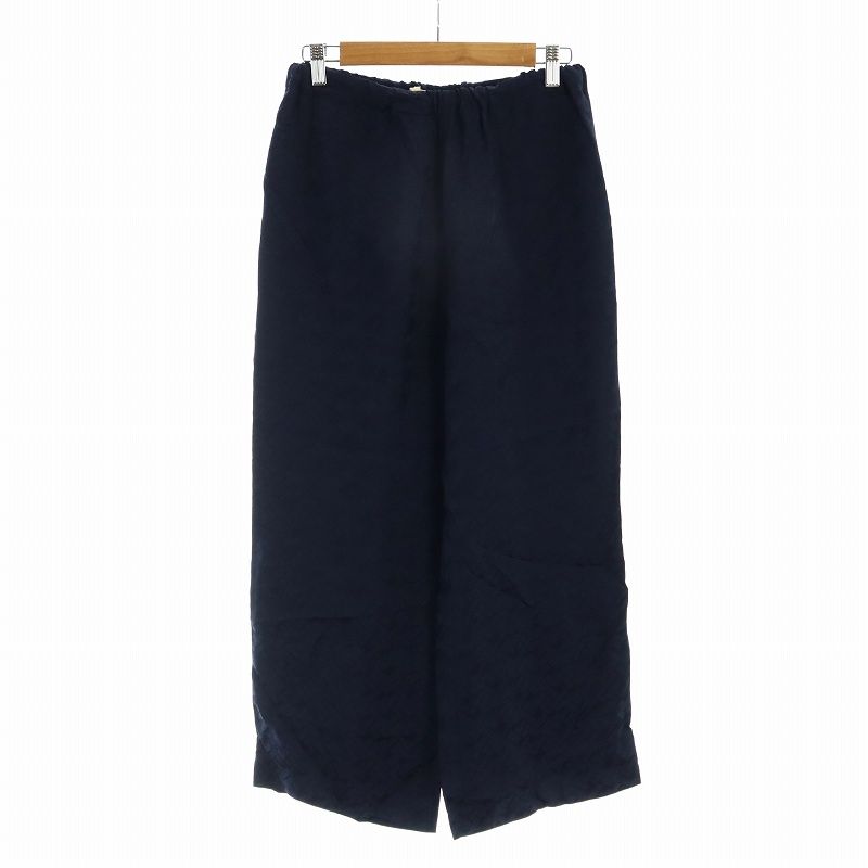 マルニ MARNI 22SS ワイドパンツ イージーパンツ 総柄 イタリア製 ロゴ 40 M 紺 ネイビー PAMA0304A0 GY19