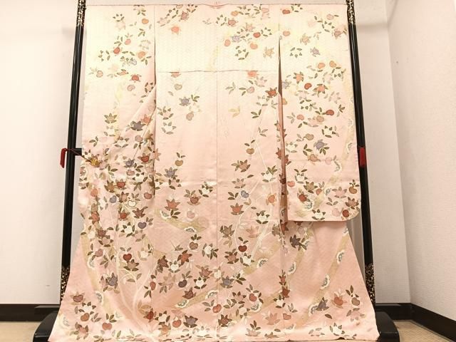 ◎吾妻徳穂 振袖 落款あり 袷 金駒刺繍 正絹 水色 パールトーン加工 美品 平和屋着物○十日町老舗ブランド 吉澤友禅 吾妻徳穂 振袖 駒刺繍