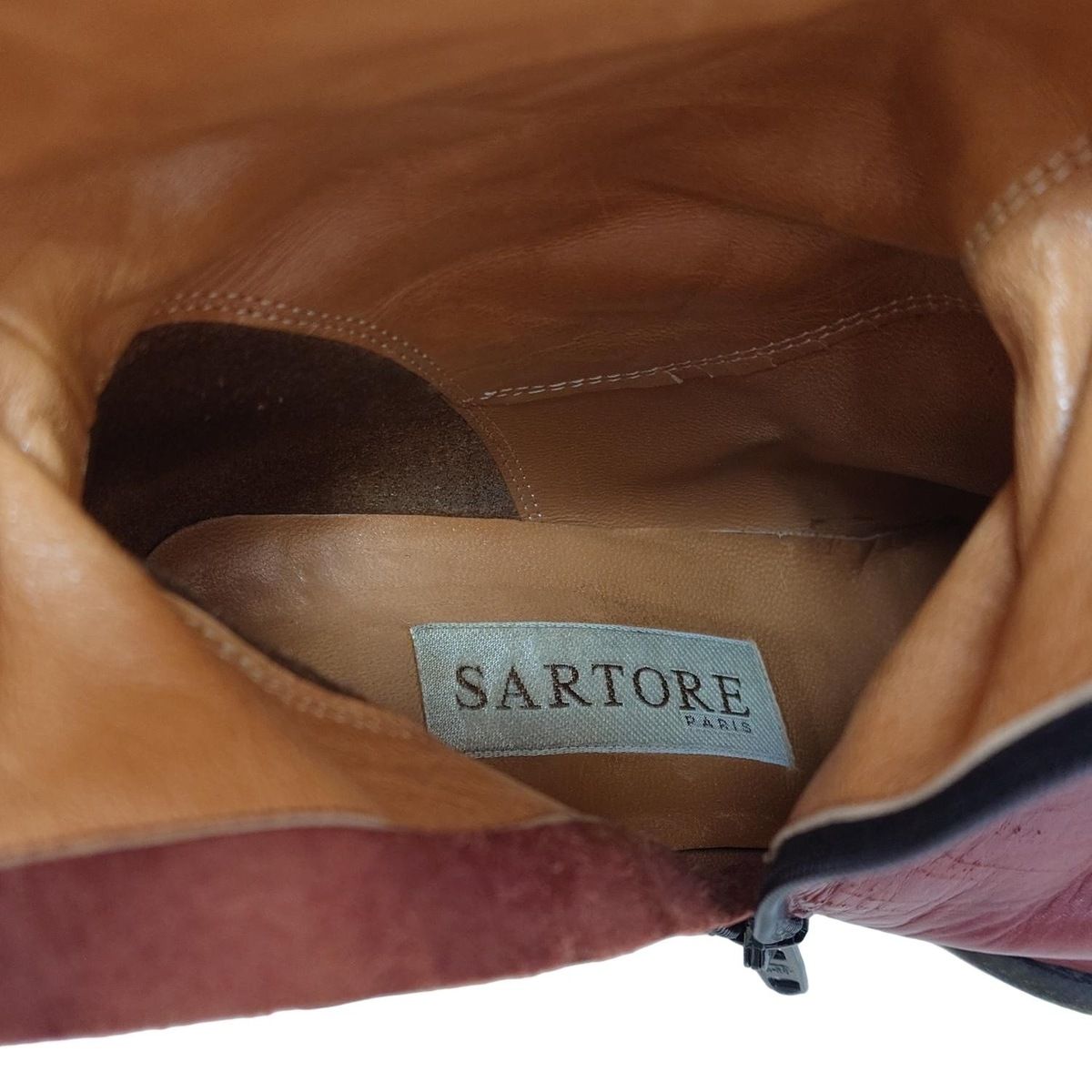 SARTORE(サルトル) ロングブーツ 36 1/2 レディース - ボルドー
