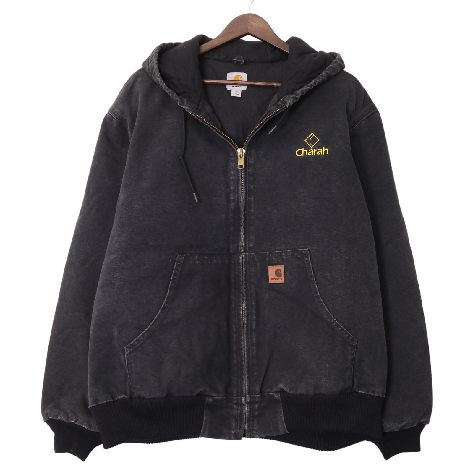 〜Carhartt〜アクティブジャケットmade in USA　ブラック Carhartt カーハート アクティブジャケット ブラックダック【L