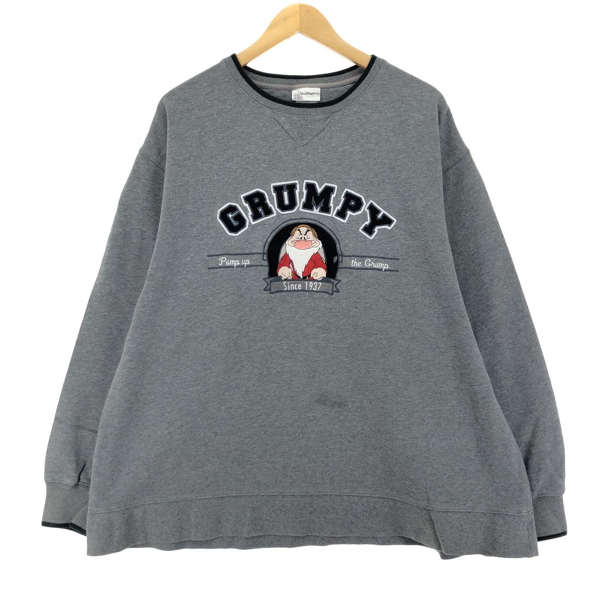 古着 WALT DISNEY WORLD GRUMPY おこりんぼ キャラクタースウェットシャツ トレーナー メンズXL/eaa438887