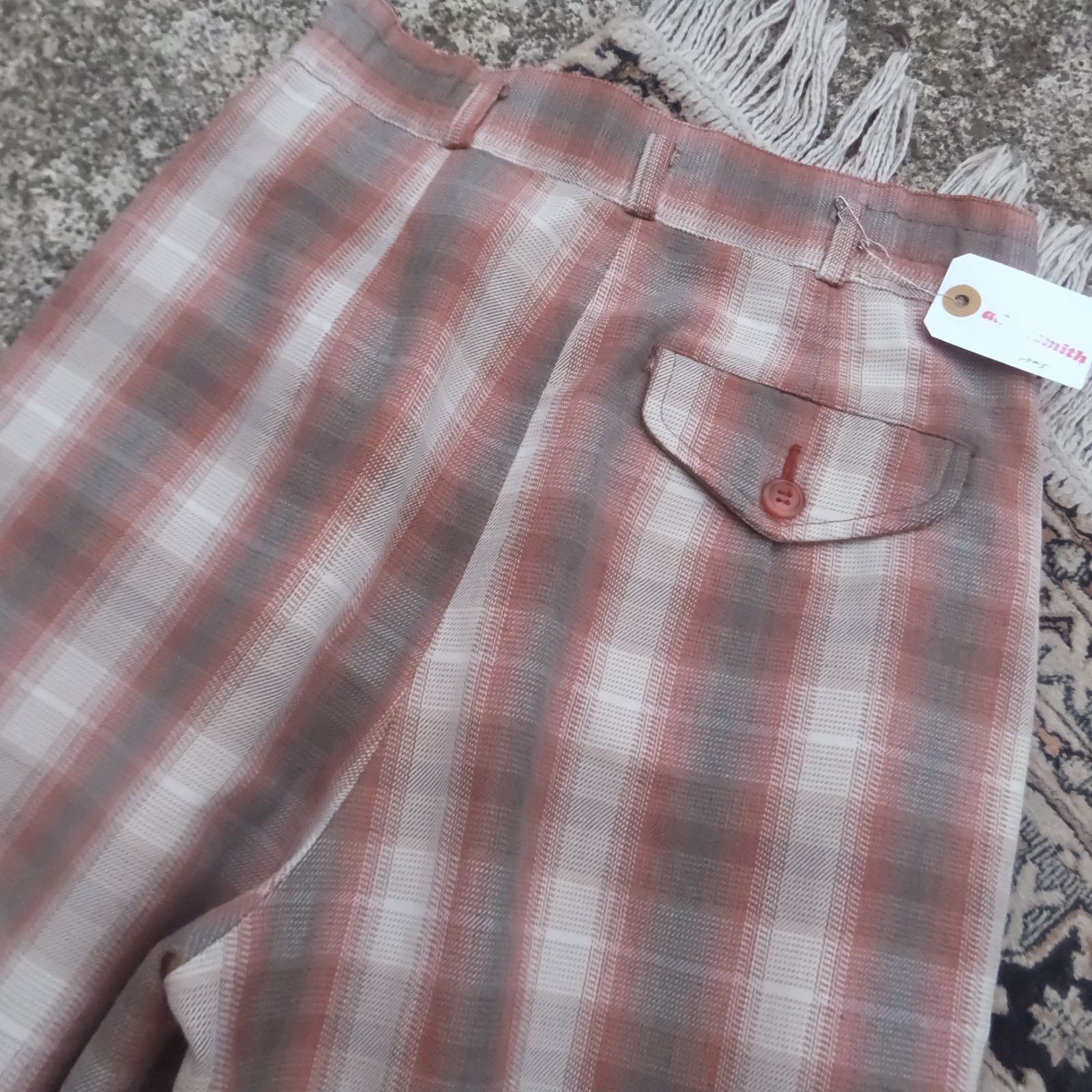 90s00s y2k vintage ombre check two tuck slucks オンブレチェック 90s00s y2k vintage ombre check two tuck slucks オンブレチェック