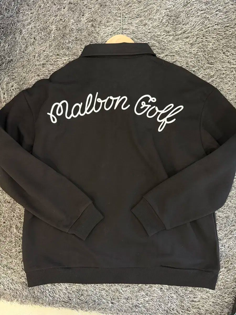 マルボンゴルフ ブラック ハーフジップアップ スウェット Tシャツ L