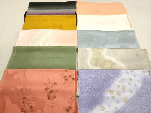 平和屋着物 和装小物 帯揚げ10枚セット 正絹 DAAX2082xg