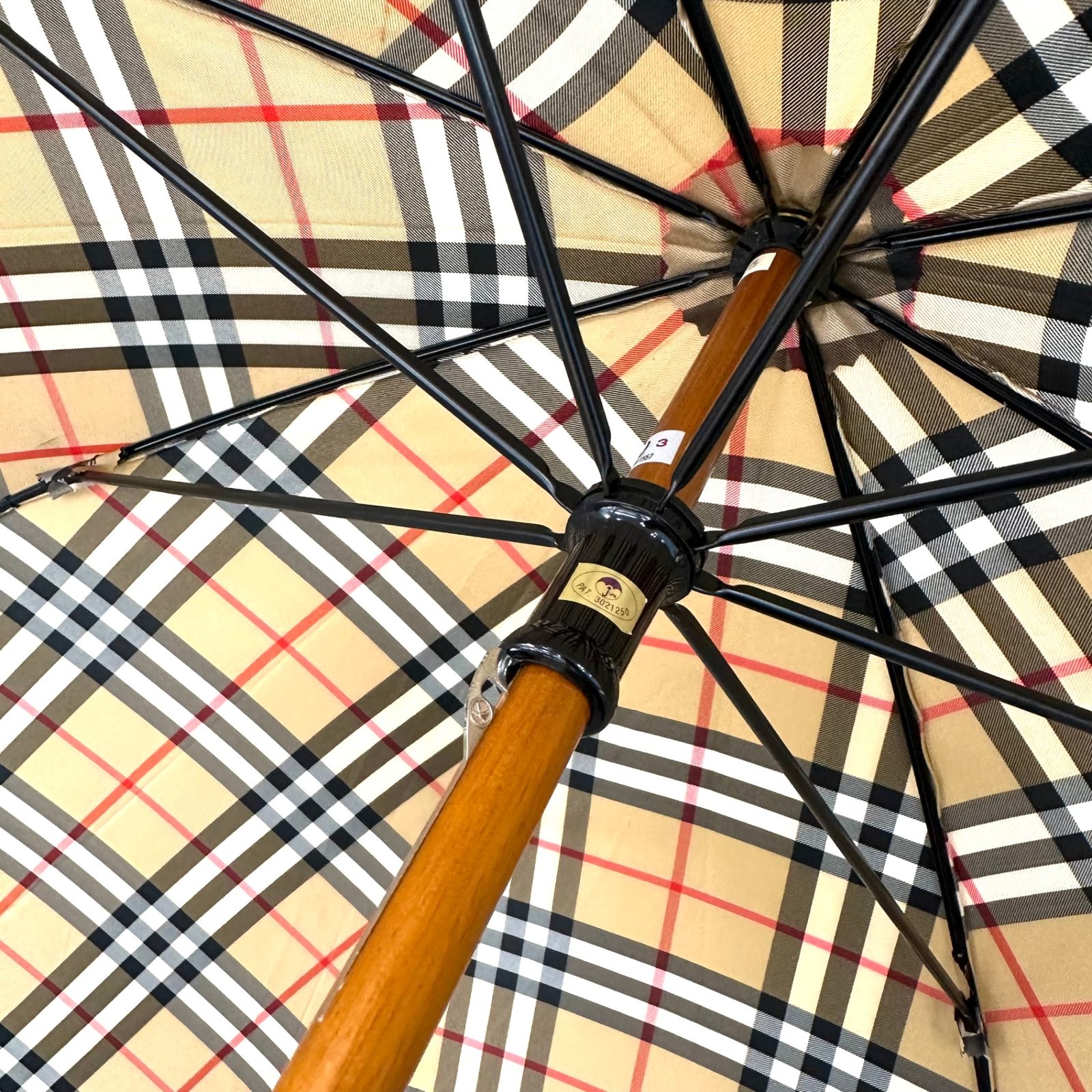 バーバリー　BURBERRY　ノバチェック　雨傘　長傘　アンブレラ　ベージュ 極美品】BURBERRY バーバリー 長傘 雨傘 アンブレラ ノバ