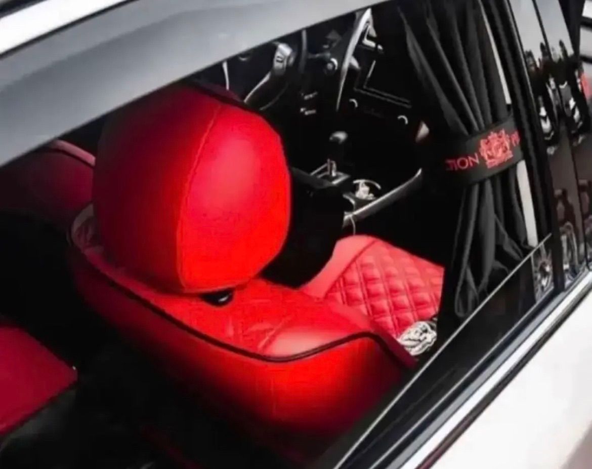 VIPカーテン 車内カーテン ブラック/レッド 本物ジャンクション 