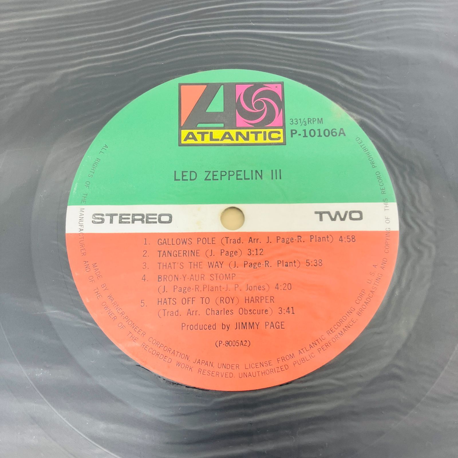 A【LP レコード】LED ZEPPELIN レッドツェッペリン LED ZEPPELIN