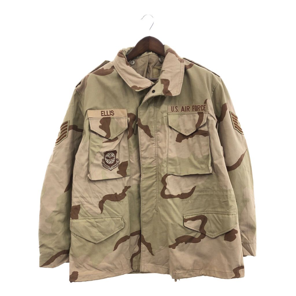 90年代 米軍実物 U.S.ARMY フィールドジャケット アウター ミリタリー 3Cデザートカモ ベージュ (メンズ L-R) 中古 古着 P7109