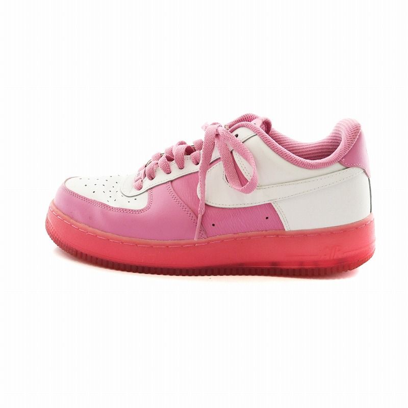 ナイキ NIKE エア フォース 1 ロー バイ ユー AIR FORCE 1 LOW BY YOU カスタムスニーカー シューズ 靴 ロゴ レザー  US8.5 26.5cm ピンク 白 ホワイト ■GY18 /MQ